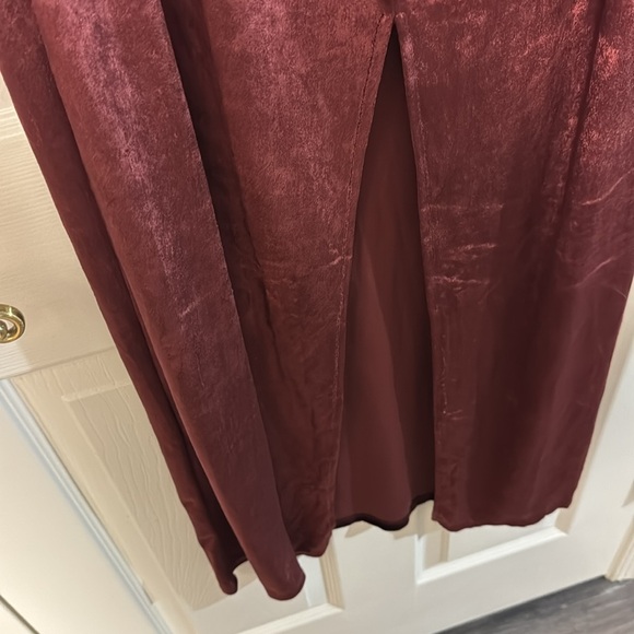 NWT Free People Karlie Double Dare Maxi Dress velvet wine burgundy low back 10 - Picture 7 of 14